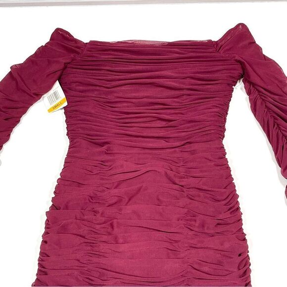 Dress the Population Dawn Bodycon Mini Dress Size S Burgundy - Picture 5 of 12